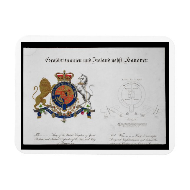 Crest of the King of the United Kingdom of Great B Magnet (Horizontal)