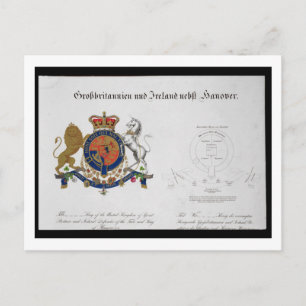 Crest of the King of the United Kingdom of Great B Postcard