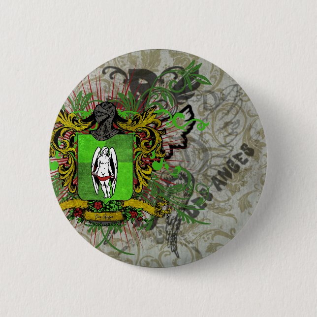 Crest & Pattern 6 Cm Round Badge (Front)