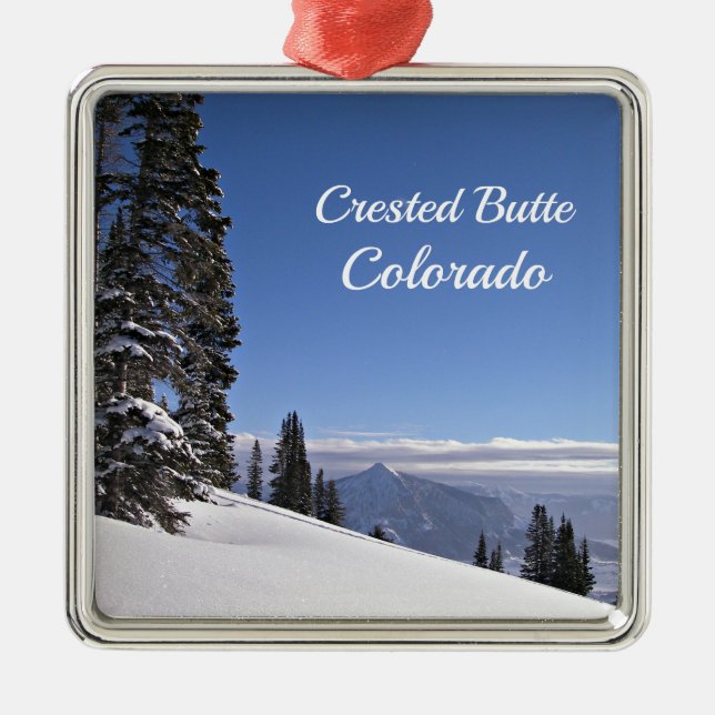 Crested Butte, CO Metal Tree Decoration (Front)