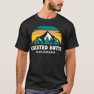 Crested Butte CO Mountain Retro Hiking novelty Pul T-Shirt