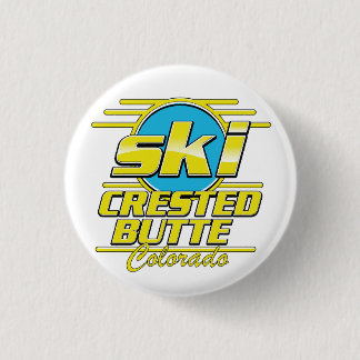 Crested Butte Colorado 80s ski logo 3 Cm Round Badge