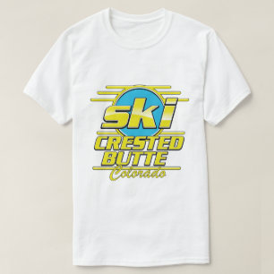 Crested Butte Colorado 80s ski logo T-Shirt