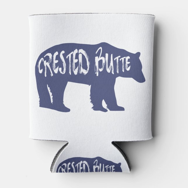 Crested Butte Colorado Bear Can Cooler (Front)