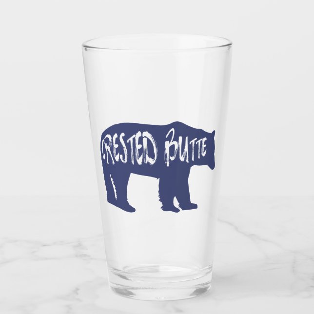 Crested Butte Colorado Bear Glass (Front)