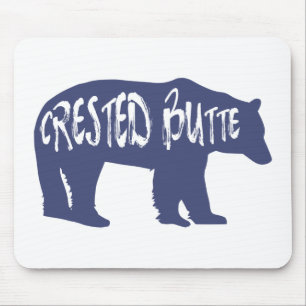 Crested Butte Colorado Bear Mouse Mat