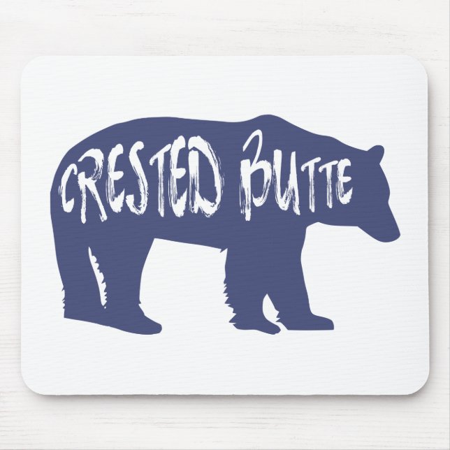 Crested Butte Colorado Bear Mouse Mat (Front)