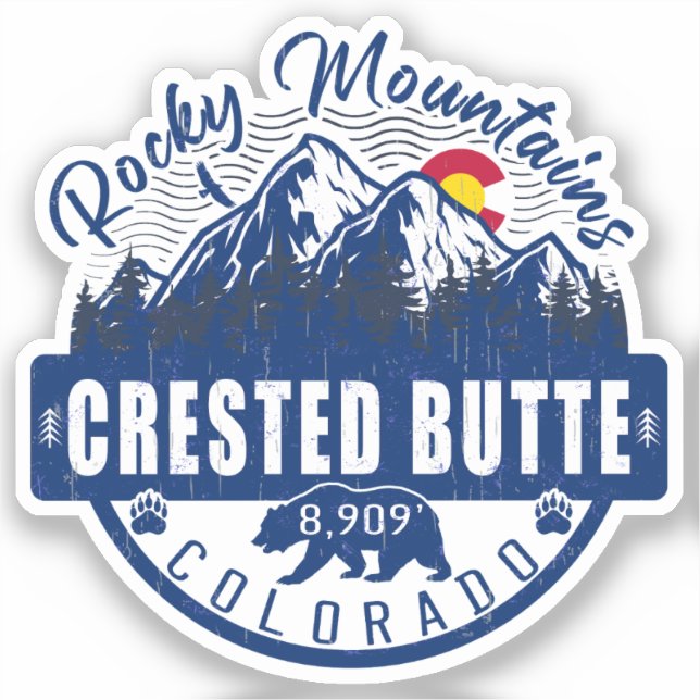 Crested Butte Colorado - Camping Skiing Souvenirs (Front)