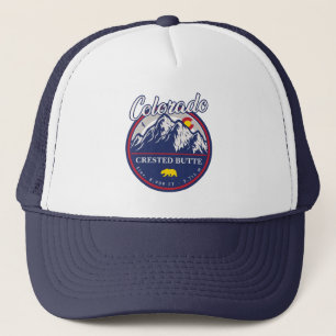 Crested Butte Colorado Camping Skiing Souvenirs Trucker Hat