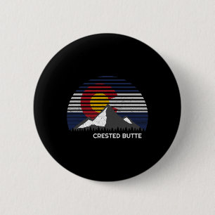 Crested Butte Colorado Flag 6 Cm Round Badge