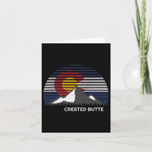 Crested Butte Colorado Flag  Card