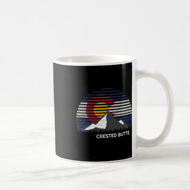Crested Butte Colorado Flag  Coffee Mug (Right)