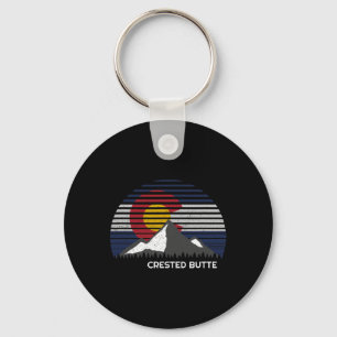 Crested Butte Colorado Flag Key Ring
