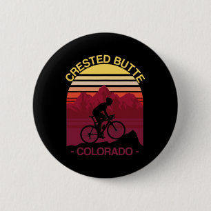 Crested Butte Colorado Mountain Biking Biker Cycli 6 Cm Round Badge