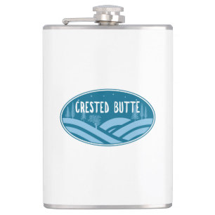 Crested Butte Colorado Outdoors Hip Flask
