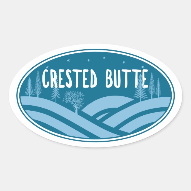 Crested Butte Colorado Outdoors Oval Sticker (Front)