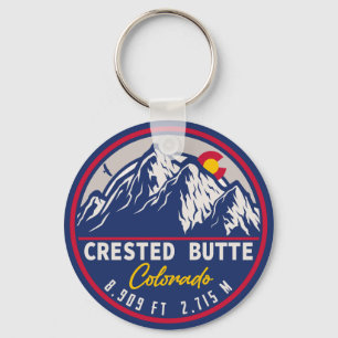 Crested Butte Colorado - Retro Souvenirs Key Ring