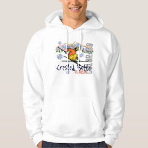 Crested Butte Colorado ski elevation hoodie