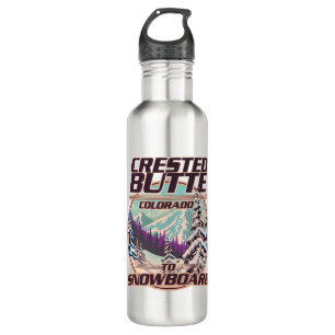 Crested Butte Colorado Snowboarding logo 710 Ml Water Bottle
