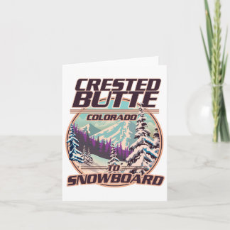 Crested Butte Colorado Snowboarding logo Invitation