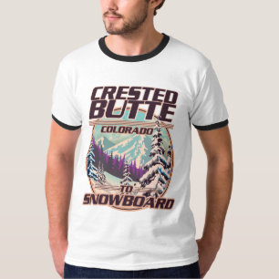 Crested Butte Colorado Snowboarding logo T-Shirt