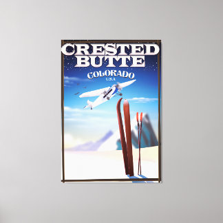 Crested Butte Colorado travel poster Canvas Print