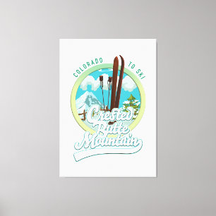 Crested Butte Mountain Colorado Ski logo Canvas Print