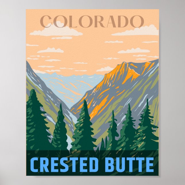 Crested Butte rocky mountains colorado gifts Poster (Front)