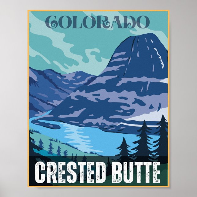 Crested Butte rocky mountains colorado gifts Poster (Front)