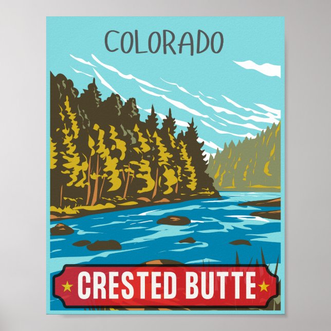Crested Butte rocky mountains colorado gifts Poster (Front)