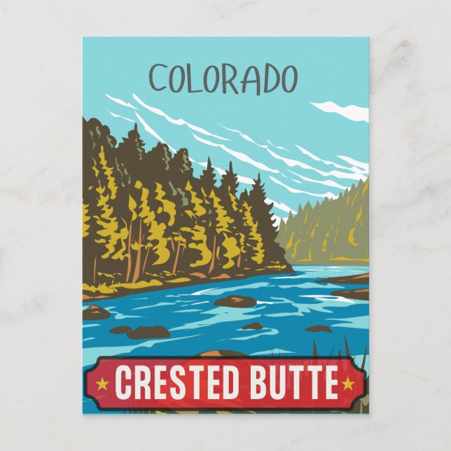 Crested Butte rocky mountains colorado Postcard (Front)