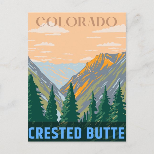 Crested Butte rocky mountains colorado Postcard (Front)