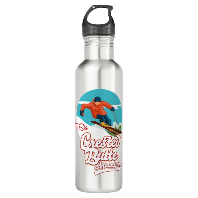 Crested Butte to ski 710 Ml Water Bottle (Front)