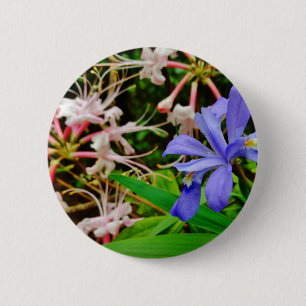 Crested Dwarf Iris 6 Cm Round Badge