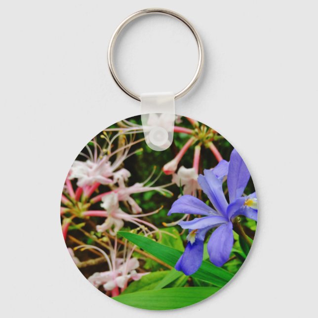 Crested Dwarf Iris Key Ring (Front)