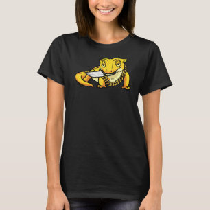 Crested Gecko Lizard Eyelash Gecko Reptile With Kn T-Shirt