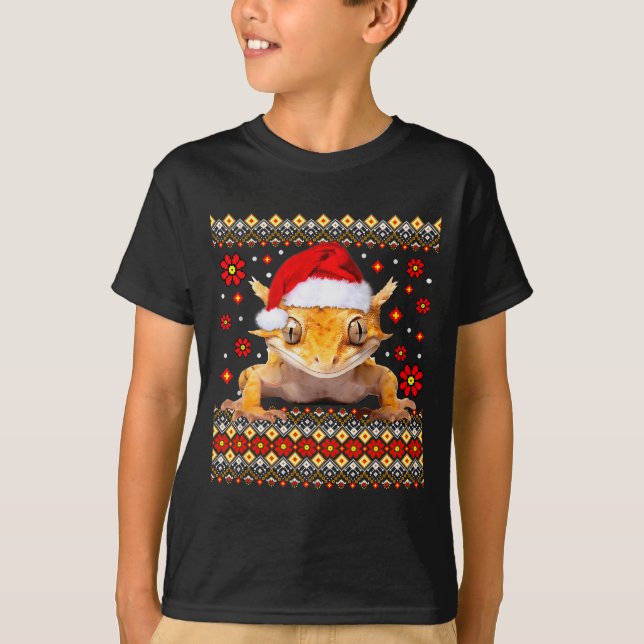 Crested Gecko Ugly Christmas Sweater  (Front)