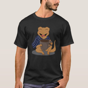 Crested Geckos Coffee Tired Monday Lazy Gecko T-Shirt