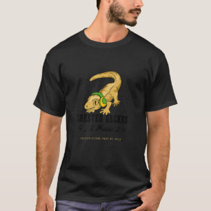 Crested Geckos Music Notes Musician Lizards T-Shirt