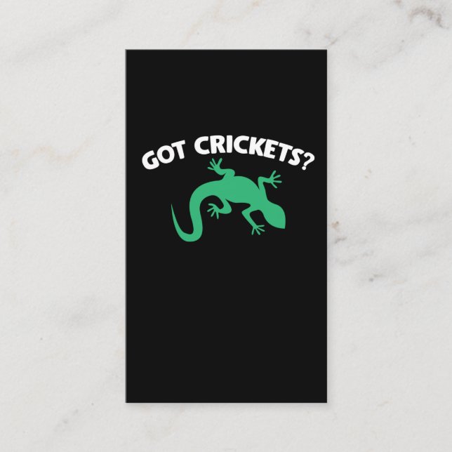 Crested Leopard Gecko Terrarium Got Crickets Business Card (Front)
