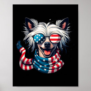 Crested Lover Us Flag 4th Of July Patriotic Poster
