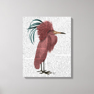 Crested Marsala Bird Canvas Print