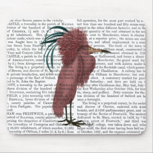 Crested Marsala Bird Mouse Mat