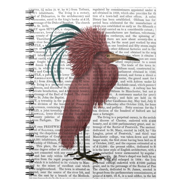 Crested Marsala Bird Notebook (Front)