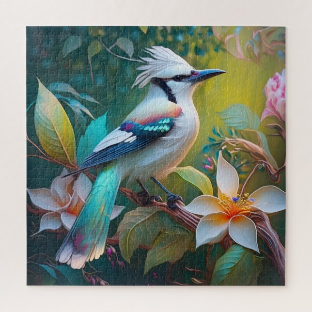 Crested Teal Winged Jay Jigsaw Puzzle (Vertical)