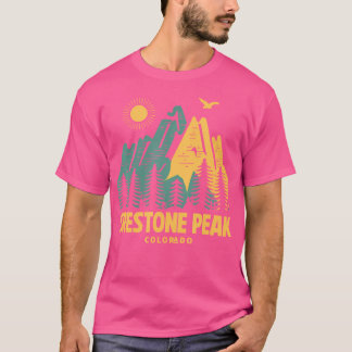 Crestone Peak Mountains Colorado Hiking Outdoors V T-Shirt