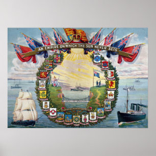 Crests of British Colonies Poster