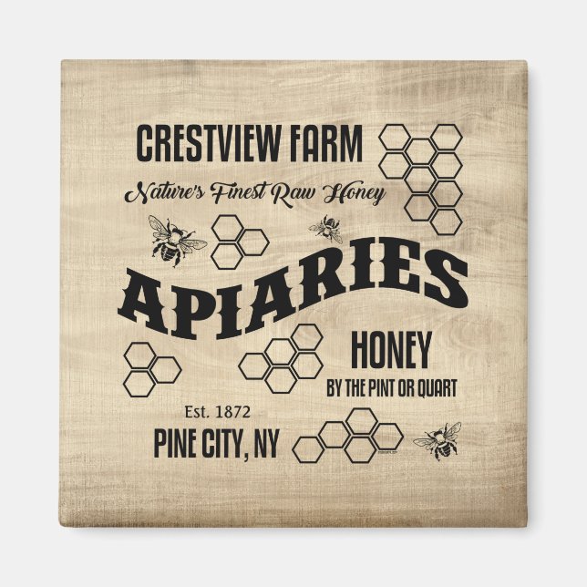 CRESTVIEW FARM APIARIES MAGNET (Front)