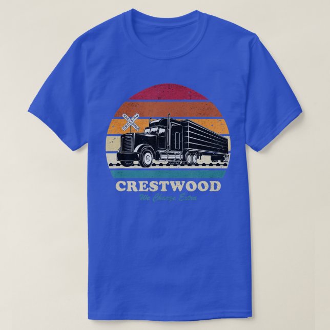 Crestwood Kentucky KY Tourism Semi Stuck On Railro T-Shirt (Design Front)