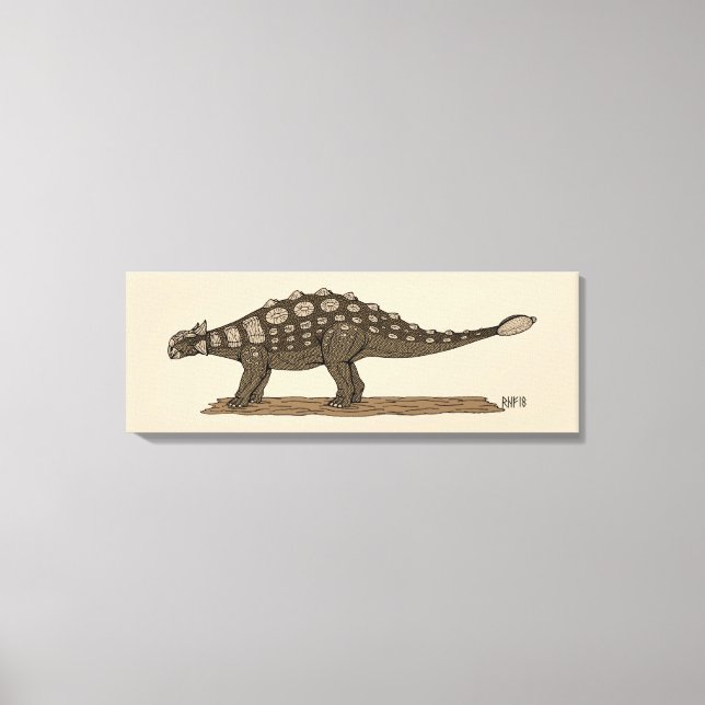 Cretaceous Dinosaur Ankylosaurus Canvas Print (Front)